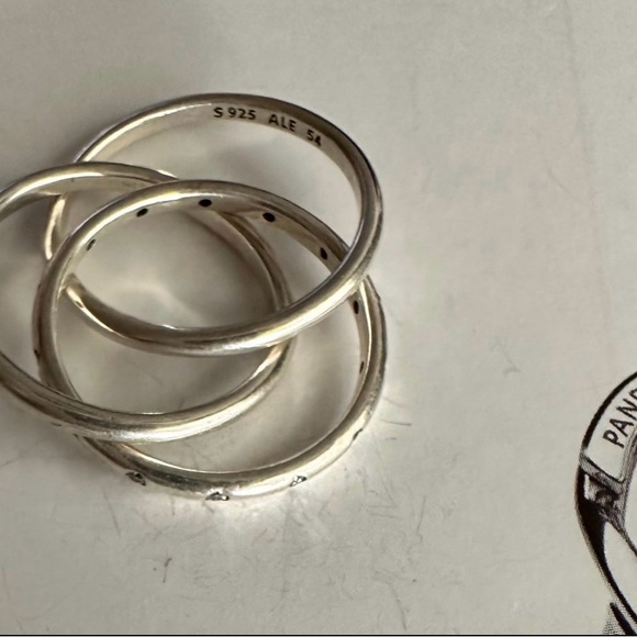 New Pandora Entwined Loop Band Ring 54 - Picture 3 of 7